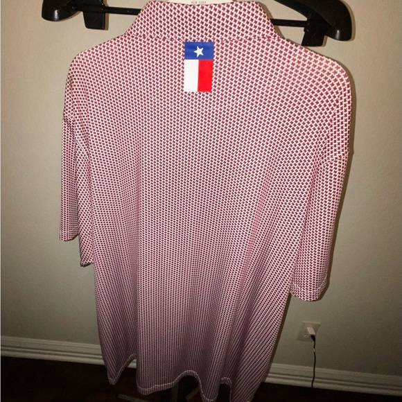 Rhoback Maroon Geometric Button Down Shirt (Texas) - Picture 3 of 4